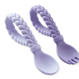 SWEETIE SPOONS™ - SILICONE BABY FORK + SPOON  SET Multiple Colors