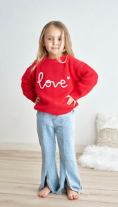 Love hand embroidered chunky sweater