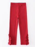 Button Ruffle Leggings