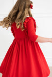 Red Ruffle Twirl Dress