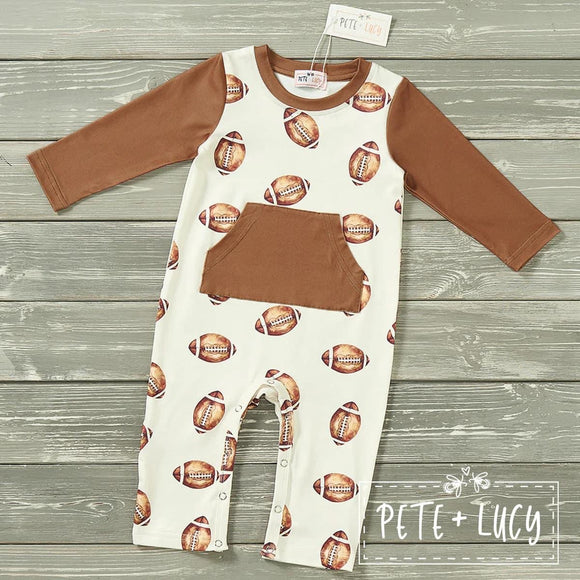 Pete + Lucy Football Romper