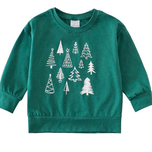 Holiday Trees Green Pullover