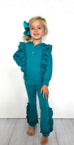 Teal Ruffle Set