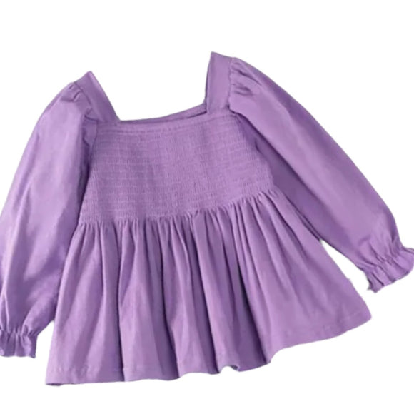 Purple Smocked Top