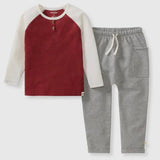 Crimson Henley & pant Organic Cotton Set