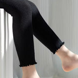 Ribbed footless legging