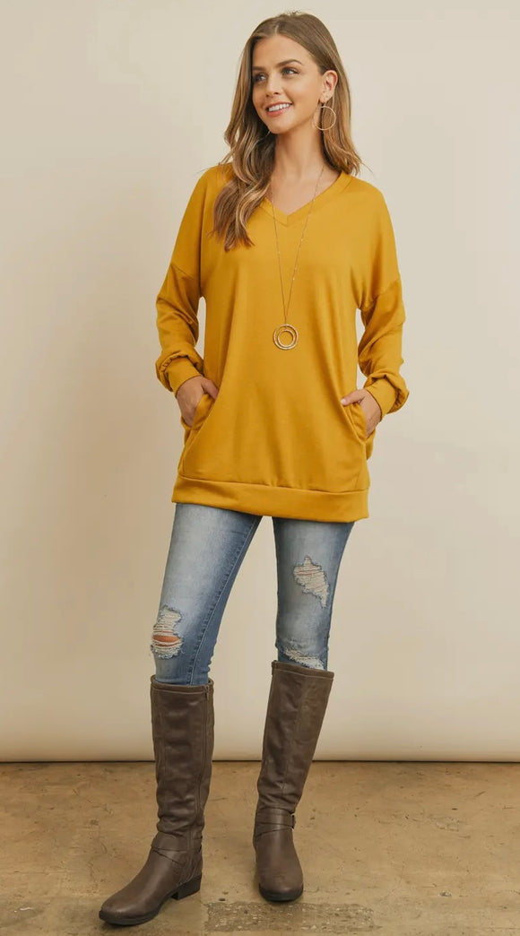 Women's Dijon oversize top