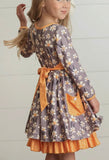 Gray & Mustard Floral Dress