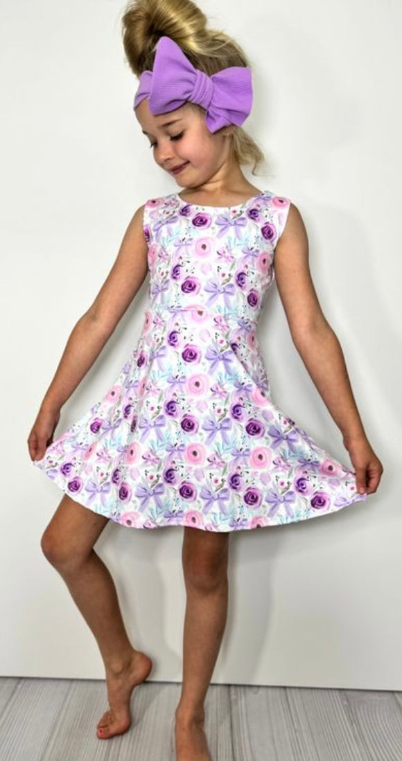 Charlene Pink & Purple Athletic Skort Dress