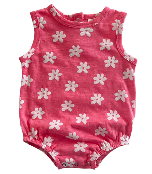 Pink Floral Romper