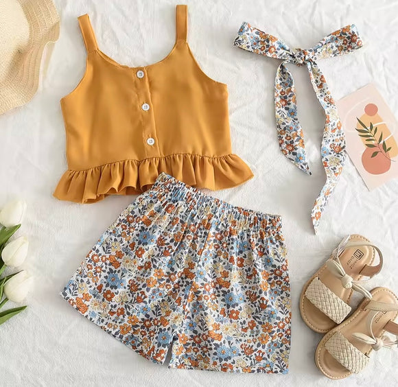 Meri Mustard Floral Set