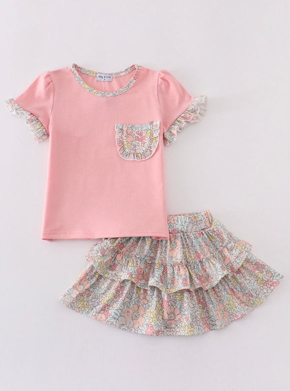 Sabrina Pink Skort Set
