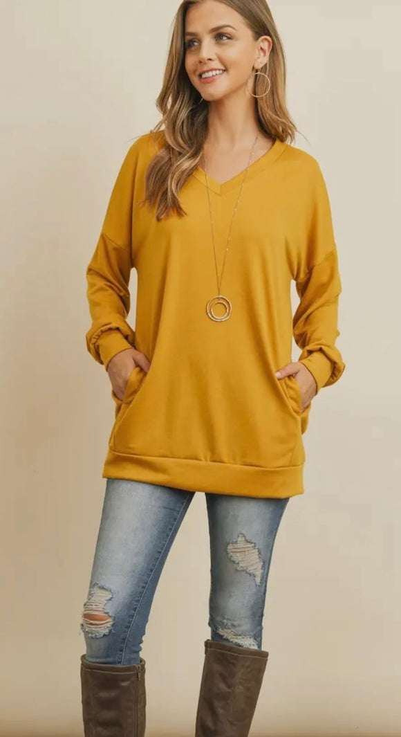 Women’s Dijon French Terry top