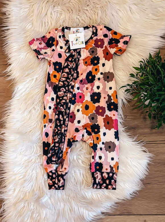 Floral Leopard Romper