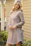 Sweatshirt Hoodie Dress - womens