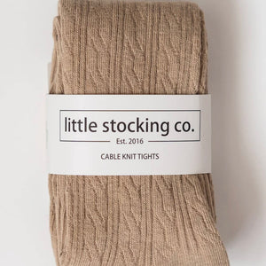 Little Stocking Co Oat Cable Knit Tights