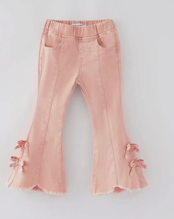 Light Pink Bow Denim
