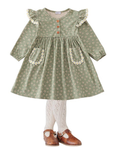 Sophie Corduroy Lace Dress