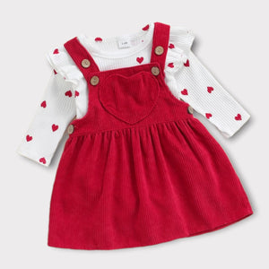 Red Heart Dress Set